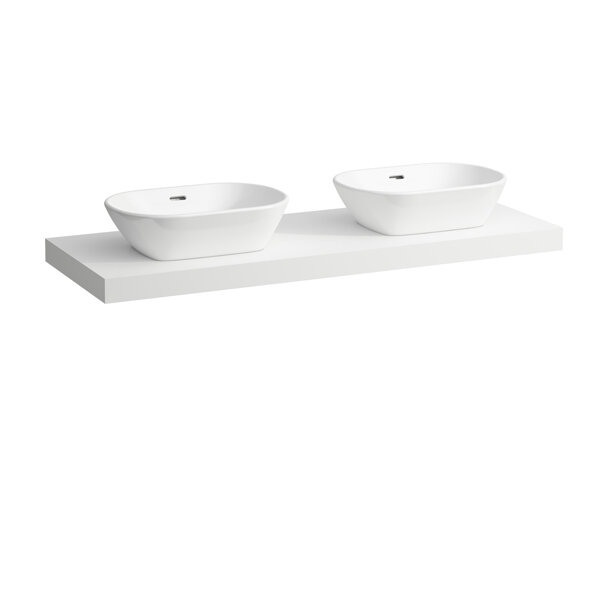 Laufen Lani vanity top, cutout left and right, 1370x495x65mm, H404684112