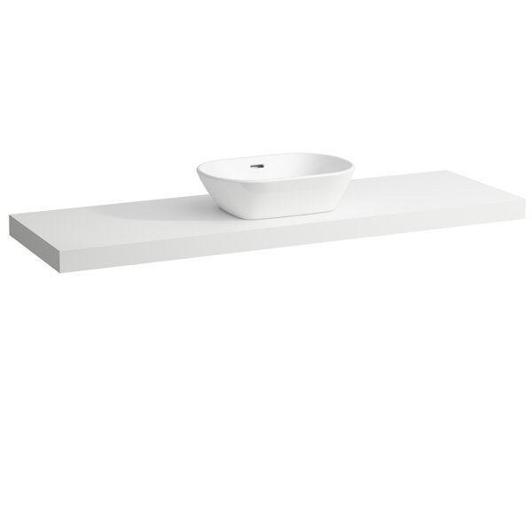 Laufen Lani vanity top, one cutout center, 1570x495x65mm, H404691112