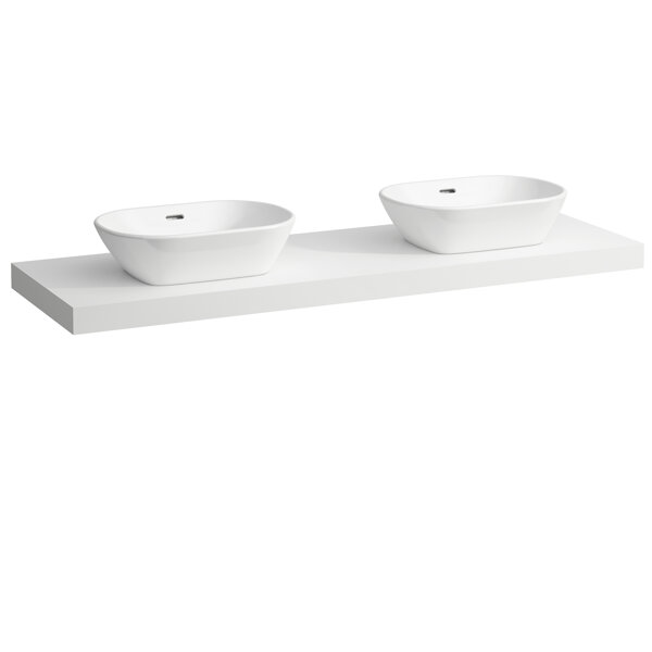 Laufen Lani vanity top, cutout left and right, 1570x495x65mm, H404694112