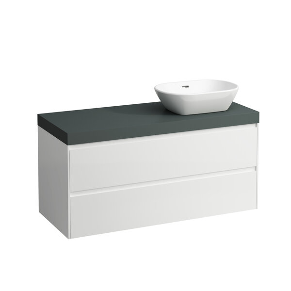 Laufen Lani vanity top traffic gray incl. vanity unit, 1 cutout right, 1185x495x580mm, H405573112