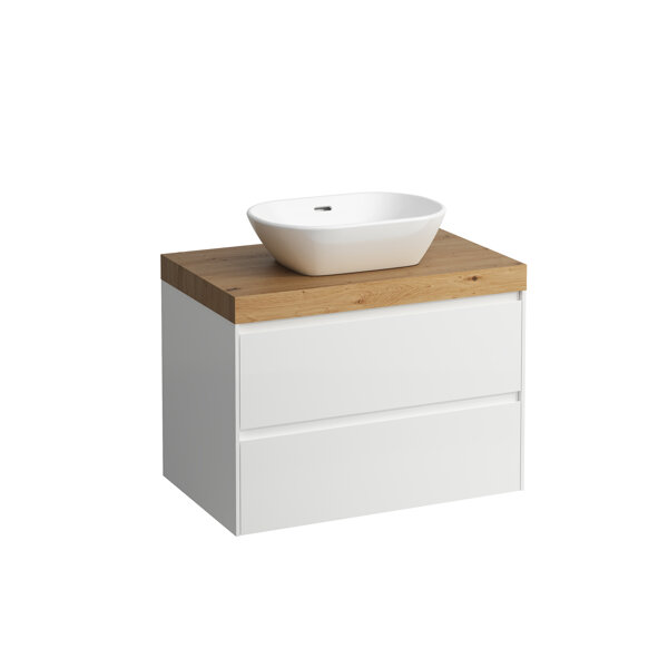 Laufen Lani washbasin top wild oak incl. vanity unit, 1 cutout center, 785x495x580mm, H406551112