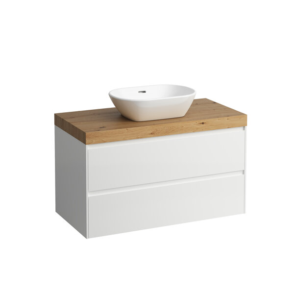 Laufen Lani washbasin top wild oak incl. vanity unit, 1 cutout center, 985x495x580mm, H406561112