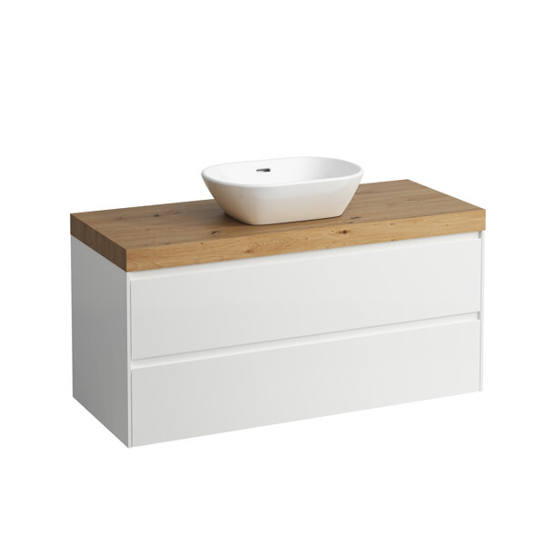 Laufen Lani washbasin top wild oak incl. vanity unit, 1 cutout center, 1185x495x580mm, H406571112