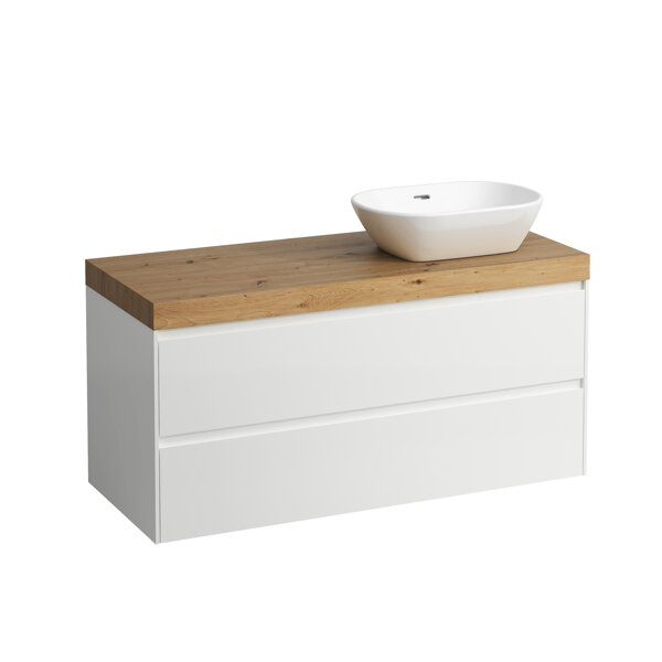 Laufen Lani washbasin top wild oak incl. vanity unit, 1 cutout right, 1185x495x580mm, H406573112