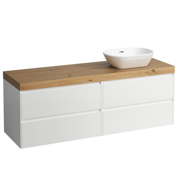 Laufen Lani washbasin top wild oak incl. vanity unit, 1 cutout right, 1570x495x580mm, H406593112