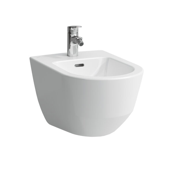 Laufen PRO wall-mounted bidet, 1 tap hole, 360x530mm, without side hole for water connection, H830952