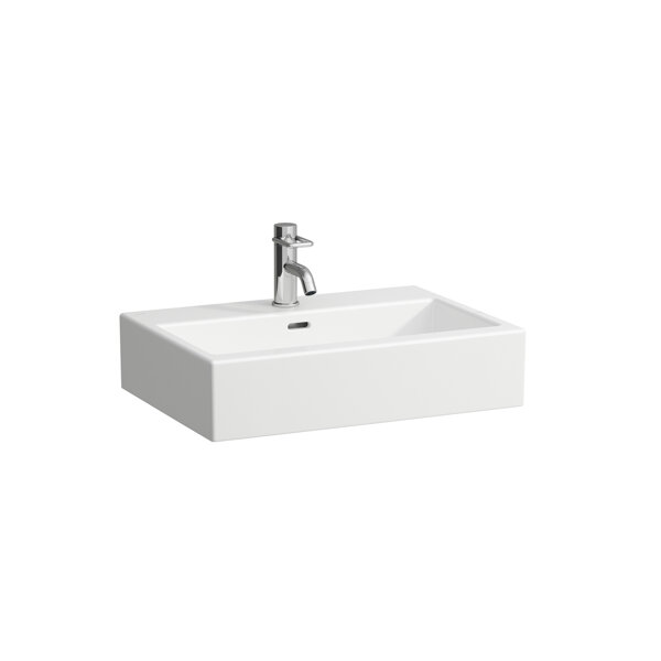 Laufen Living City washbasin bowl, 1 tap hole, 600x425, white, H8114320001