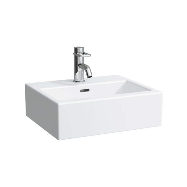 Laufen Living City hand wash basin, without tap hole, with overflow, 450x380mm, white