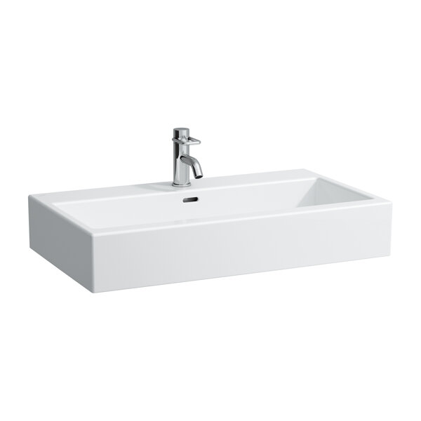 Laufen Living City washbasin, 1 tap hole centrally, with overflow, 800x460mm, white