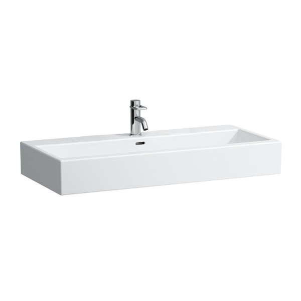 Laufen Living City washbasin, 1 tap hole centrally, with overflow, 1000x460mm, white