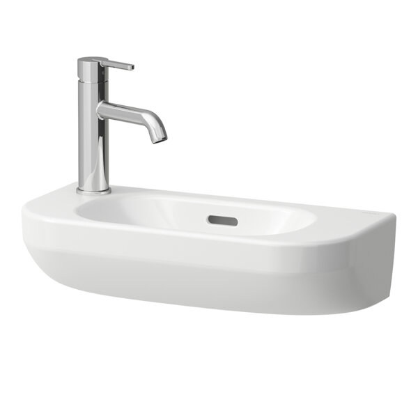 Laufen Lua wash-hand basin, 1 tap hole left, basin right, with overflow, 500x230mm, 1H815082