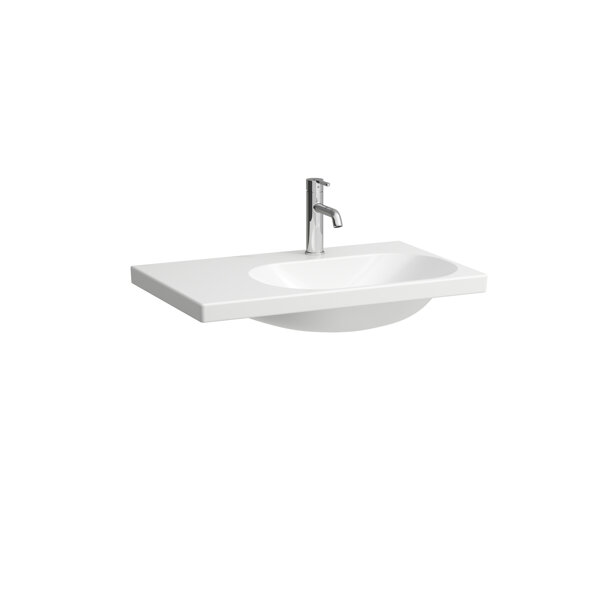 Laufen Lua washbasin, 1 tap hole, without overflow, 750x460mm, shelf left, H817085