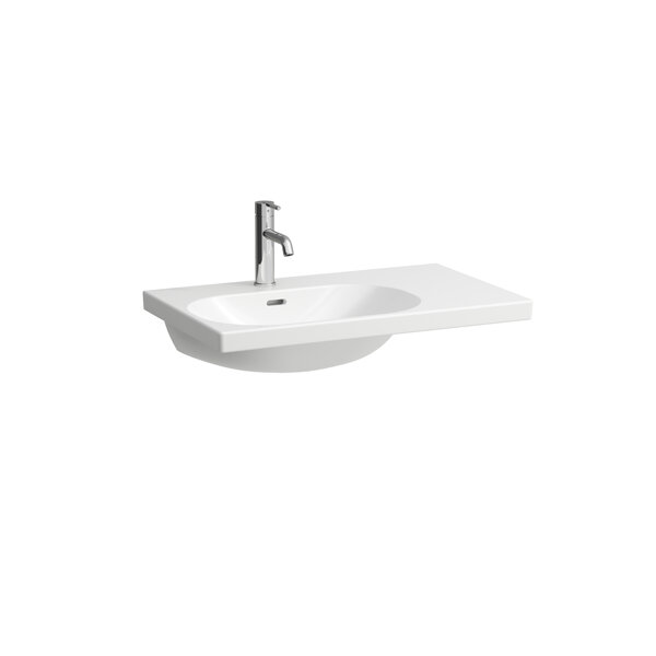 Laufen Lua washbasin, 1 tap hole, with overflow, 750x460mm, shelf right, H817086