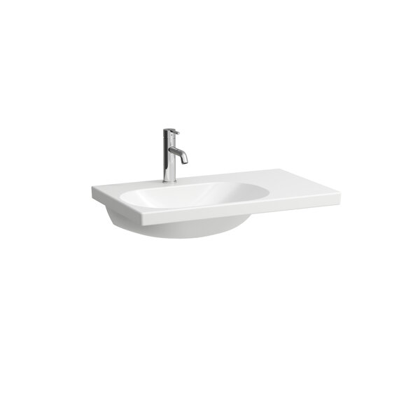 Laufen Lua washbasin, 1 tap hole, without overflow, 750x460mm, shelf right, H817086