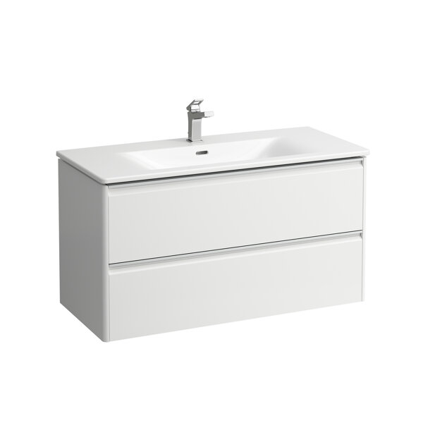 Laufen Palace Set, washbasin, 1 tap hole, overflow, incl. base washbasin substructure, 2 drawers, 10...