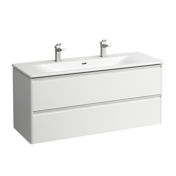 Laufen Palace Set, washbasin, 2 tap holes, overflow, incl. base washbasin substructure, 2 drawers, 1...