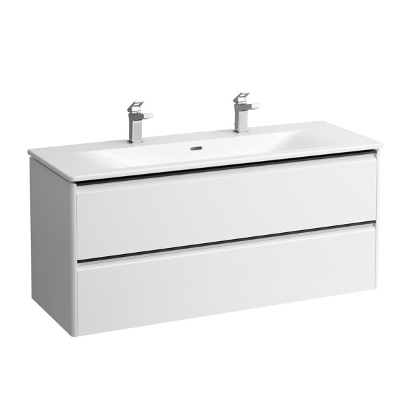 Laufen Palace Set, washbasin, 2 tap holes, overflow, incl. Base washbasin substructure, 2 drawers, 1...