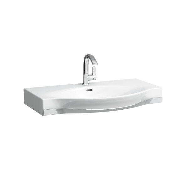 Laufen Palace washbasin, 1 tap hole, with overflow, with towel rail, 900x510mm, white, H8127020001041