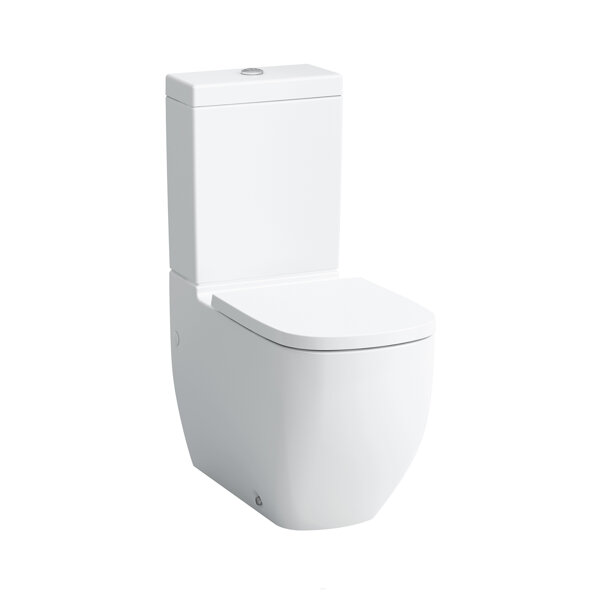 Laufen Palomba pedestal toilet, washdown, for surface mounted cistern, rimless, horizontal/vertical outlet, 700x360x430mm, H824801