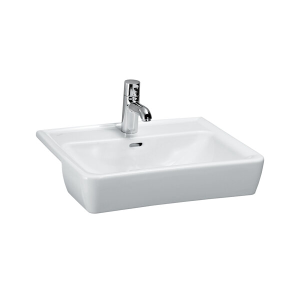 Laufen PRO A semi-recessed washbasin, 1 tap hole, with overflow, 560x440mm, white, H8129610001041