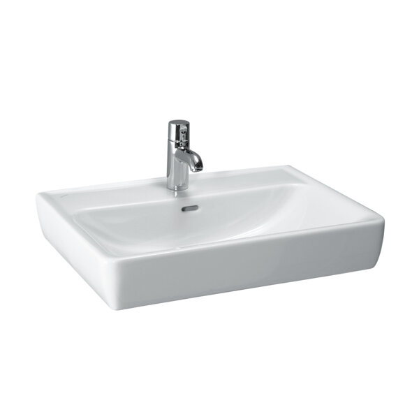 Laufen PRO A countertop washbasin, 1 tap hole, with overflow, 650x480mm, white, H8179530001041