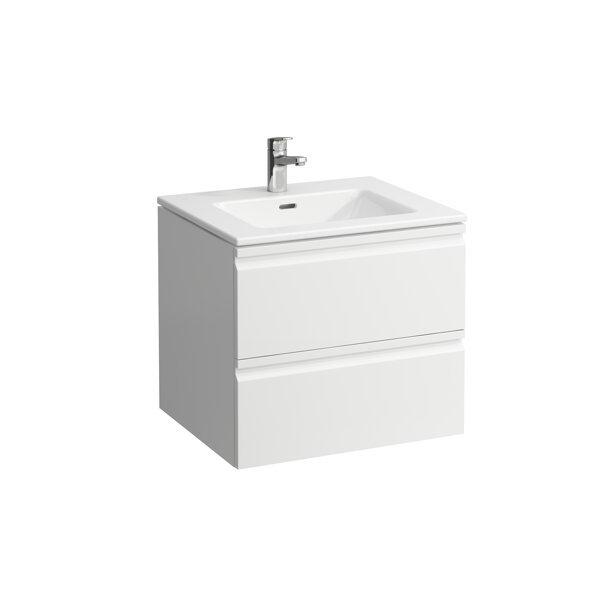 Laufen Pro S Set 600, washbasin, 1 tap hole, overflow, incl. vanity unit, 2 drawers, 600x500mm, H861961