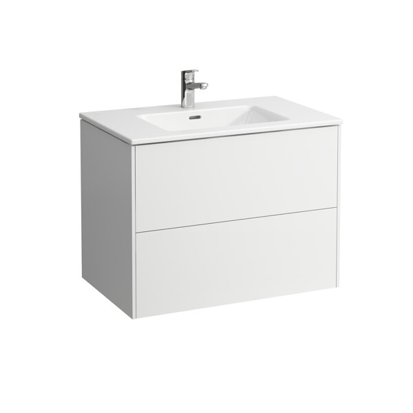 Laufen Pro S Set Base 800, washbasin, 1 tap hole, overflow, incl. vanity unit, 2 drawers, 800x500mm,...