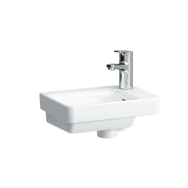 Laufen PRO S wash-hand basin, basin left, 1 tap hole, with overflow, 360x250mm, H815960