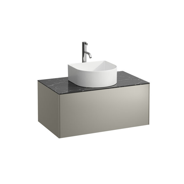 Running Sonar drawer unit, 1 drawer, suitable for wash basin bowls 812340, 812341, 812342, 812343, cut-out in the middle for wash basin and tap H405415034