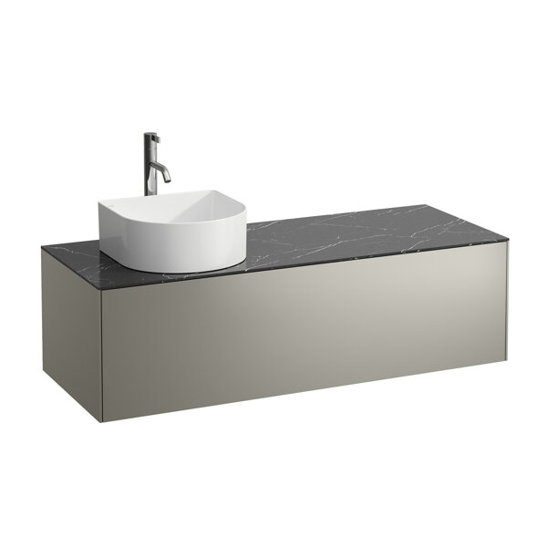 Running Sonar drawer unit, 1 drawer, suitable for washbasin bowls 812340, 812341, 812342, 812343, cut-out left for washbasin and tap