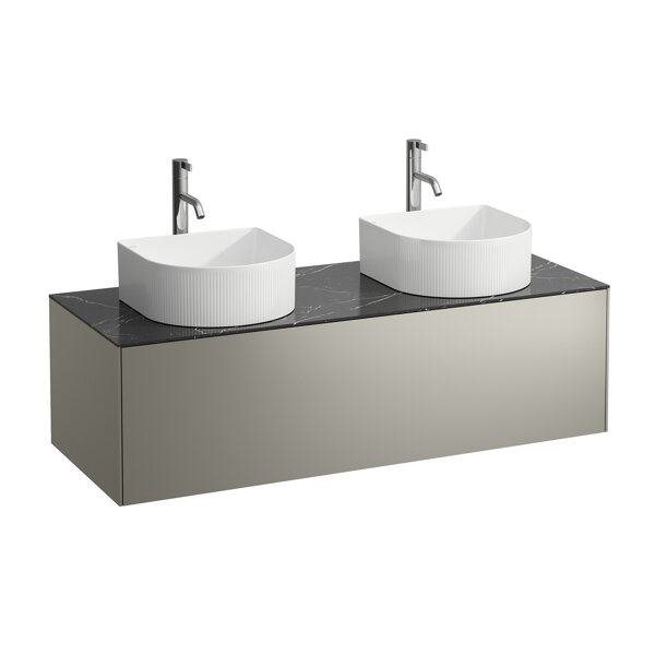 Running Sonar drawer unit, 1 drawer, suitable for wash basin bowls 812340, 812341, 812342, 812343, cut-out left and right for wash basin and tap