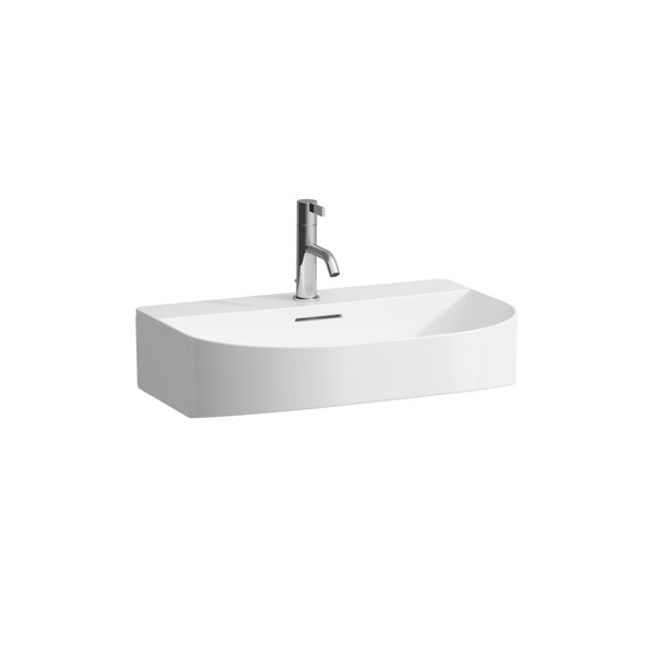 Laufen Sonar washbasin undermount, 3 tap holes, with overflow, 600x420mm, H810342