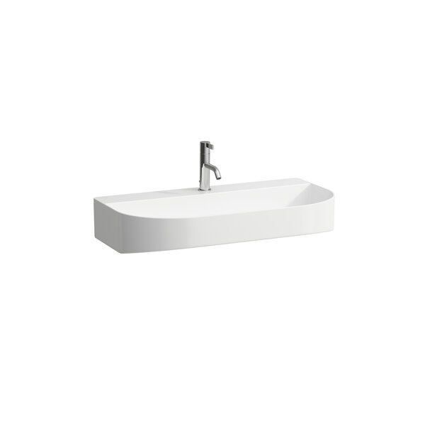 Laufen Sonar washbasin undermount, 1 tap hole, without overflow, 800x420mm, H810344