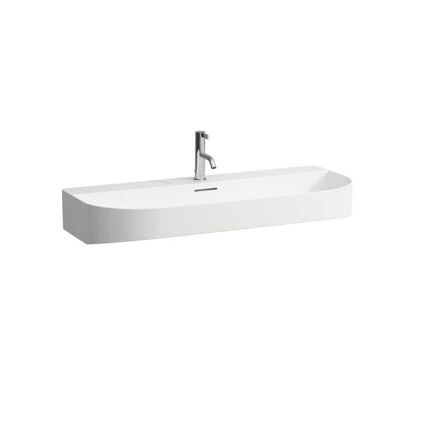 Laufen Sonar washbasin undermount, 3 tap holes, with overflow, 1000x420mm, H810347