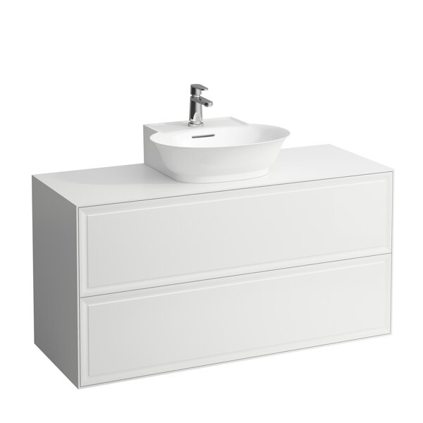 Laufen The New Classic sideboard, cutout center, 1175x455x600mm, 2 drawers, to countertop hand basin H816852, H406024085