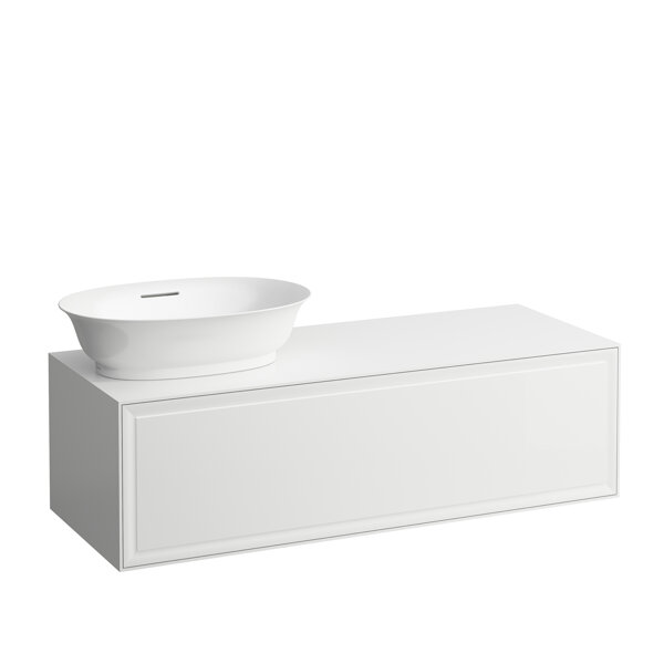 Laufen The New Classic sideboard, cutout left, 1175x455x345mm, 1 drawer, to WT tray H812852/3, H4060...