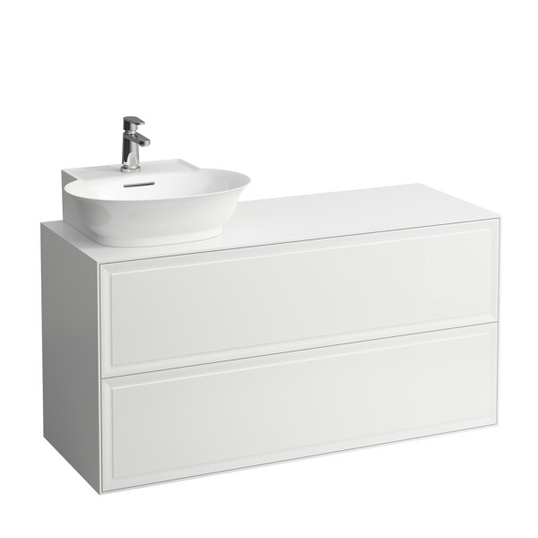 Laufen The New Classic sideboard, cutout left, 1175x455x600mm, 2 drawers, to countertop hand basin H...