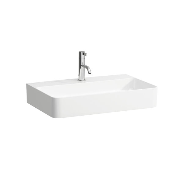 Laufen VAL washbasin, undermount, 1 tap hole, without overflow, 650x420, H810284