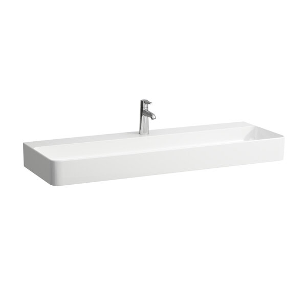 Laufen VAL washbasin, undermount, 1 tap hole, without overflow, 1200x420mm, H810289