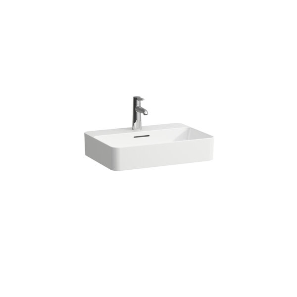 Laufen VAL washbasin bowl, 1 tap hole, with overflow, 550x400mm, H812284