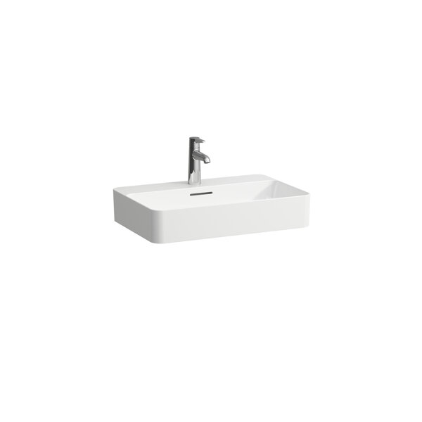 Laufen VAL washbasin bowl, 1 tap hole, with overflow, 600x400mm, H812285