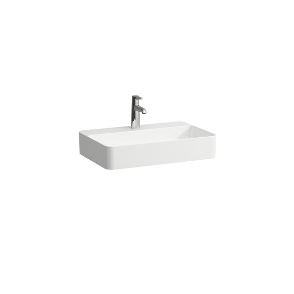 Laufen VAL washbasin bowl, 1 tap hole, without overflow, 600x400mm, H812285