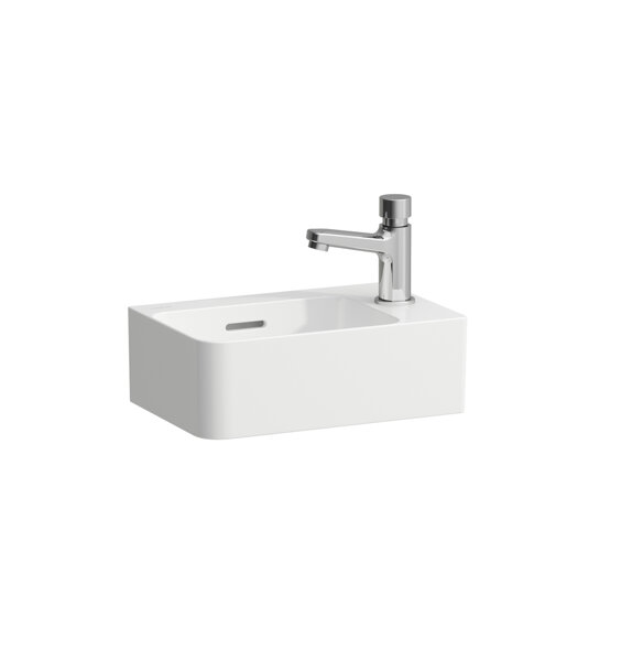 Laufen VAL wash-hand basin, 1 tap hole right, with overflow, 340x220mm, H815280