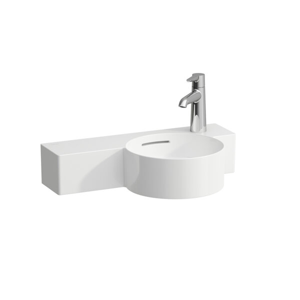 Laufen VAL wash-hand basin, 1 tap hole right, with overflow, 550x315mm, shelf left, H815284