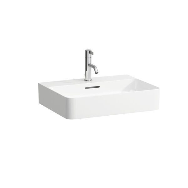 Laufen VAL countertop washbasin, 1 tap hole, with overflow, US closed 550x420mm, H816282