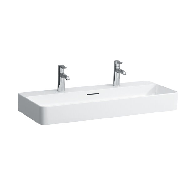 Laufen VAL countertop washbasin 950x420mm, 2 tap holes, with overflow, US. ground, H816287