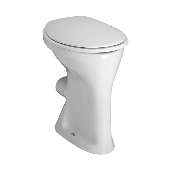 Laufen Albonova pedestal toilet, flat bowl, horizontal outlet, with flushing rim, 480x350x500mm, H82199000001