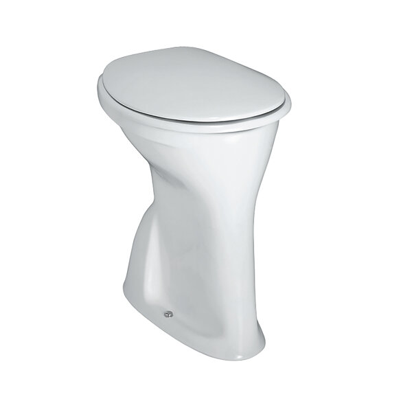 Laufen Albonova pedestal toilet, flat bowl, vertical outlet, with flushing rim, 480x350x500mm, H8219...