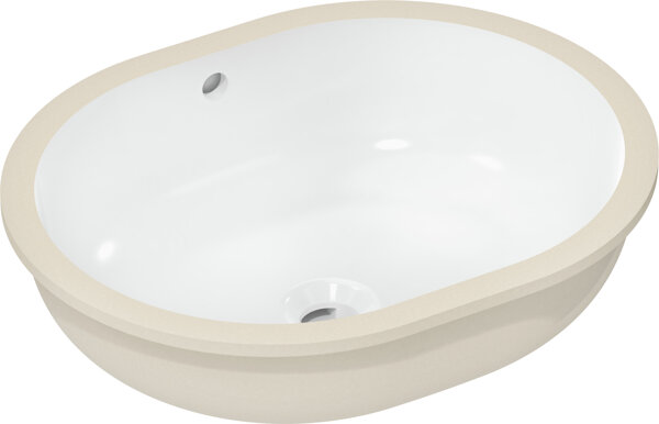 Hansgrohe Xuniva U undermount washbasin, with overflow, without tap hole, 500x400mm, white, 60153450