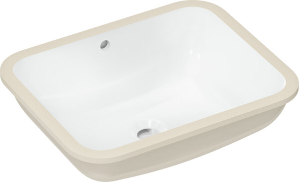 Hansgrohe Xuniva Q undermount washbasin, SmartClean, with overflow, without tap hole, 500x400mm, white, 61052450